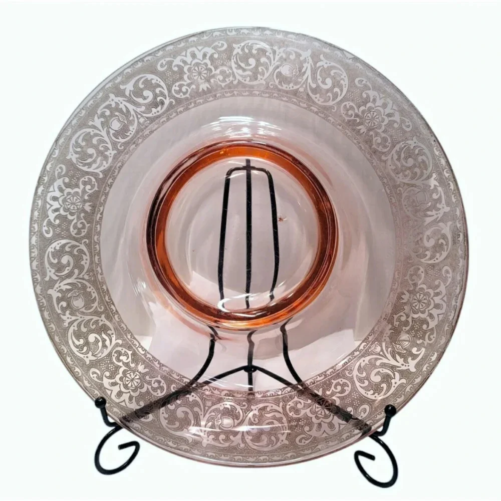 Vintage Pink Depression Glass Console Dish